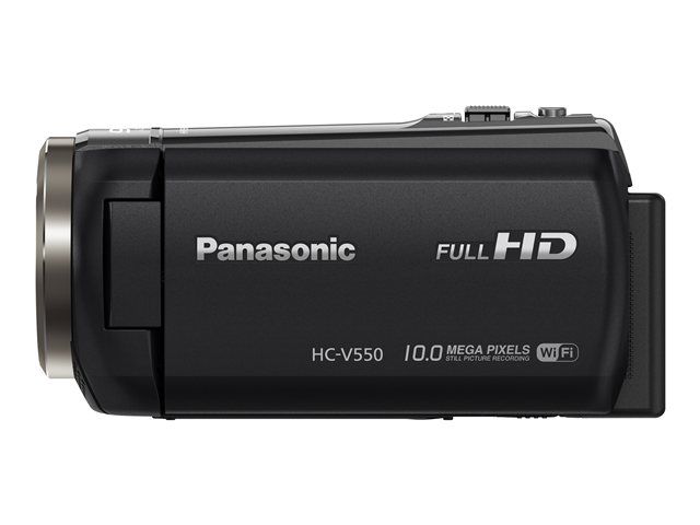 Panasonic HC-V550 Camcorder - 1080p - 2.51 MP - 50x Optical Zoom - Flash Card - Wi-Fi, NFC - Black