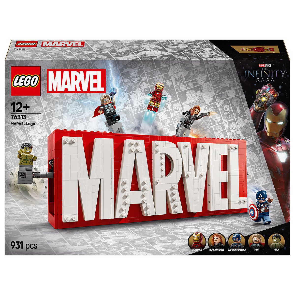 LEGO Marvel Logotipo y Súper Héroes 76313