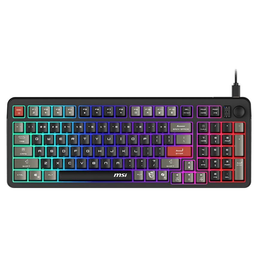 Teclado gaming MSI Forge GK110, USB, QWERTY, Negro