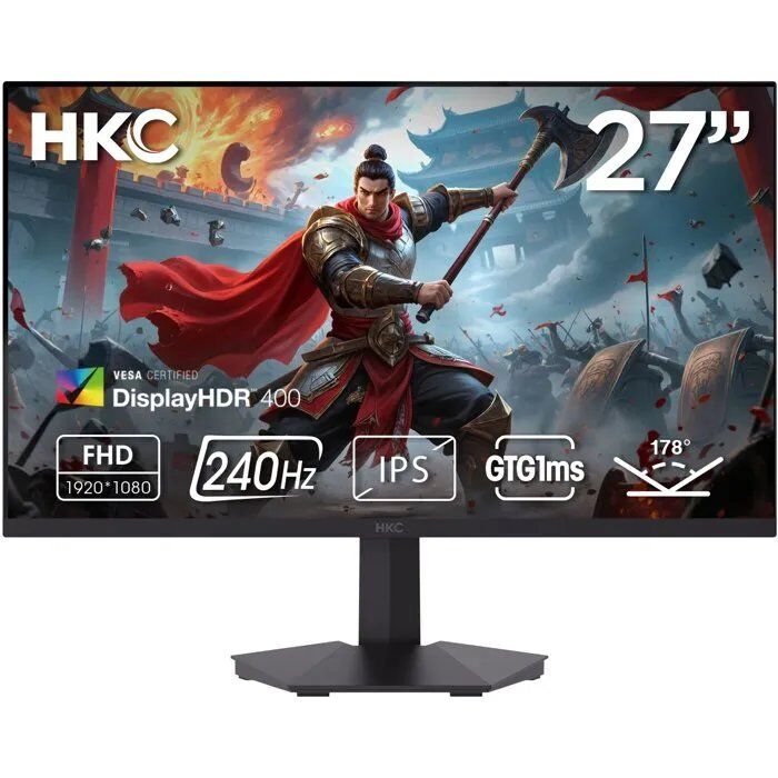 HKC G27H3D 27" Gaming Monitor FHD 240Hz Fast IPS