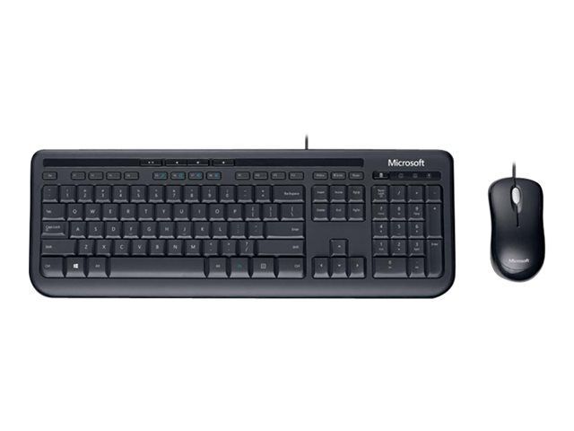 Microsoft 600 Wired Desktop - Keyboard and Mouse Set - USB - UK - Black