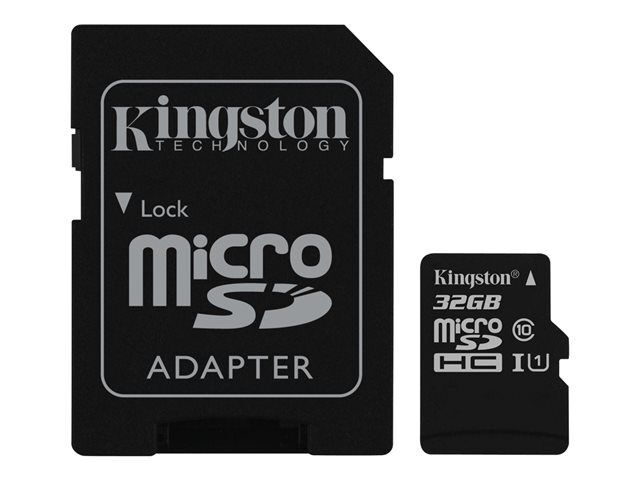 Kingston Canvas Select - 32GB MicroSDHC Card (UHS Class 1/Class 10, Includes Adapter)