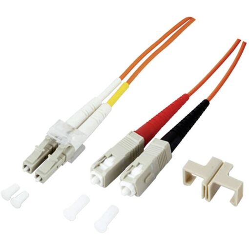 Cable de red EFB-Elektronik ECOFIBER - 7,5 m, modo único LC (M) a SC (M), fibra óptica OS1, 9/125 micrómetros, amarillo