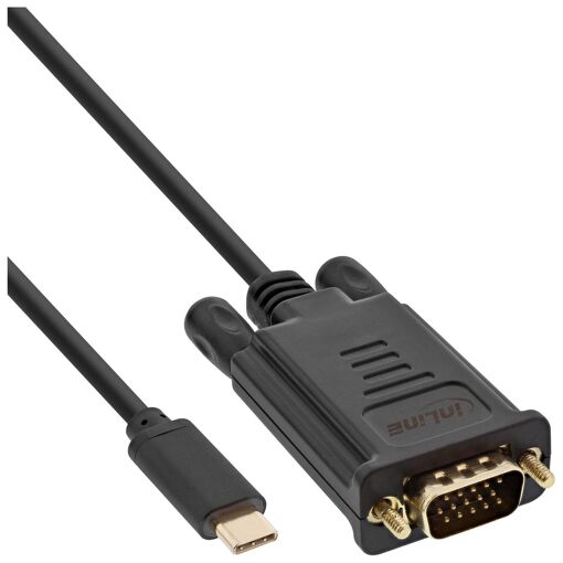 InLine USB-C to VGA Adapter (2m, Black)