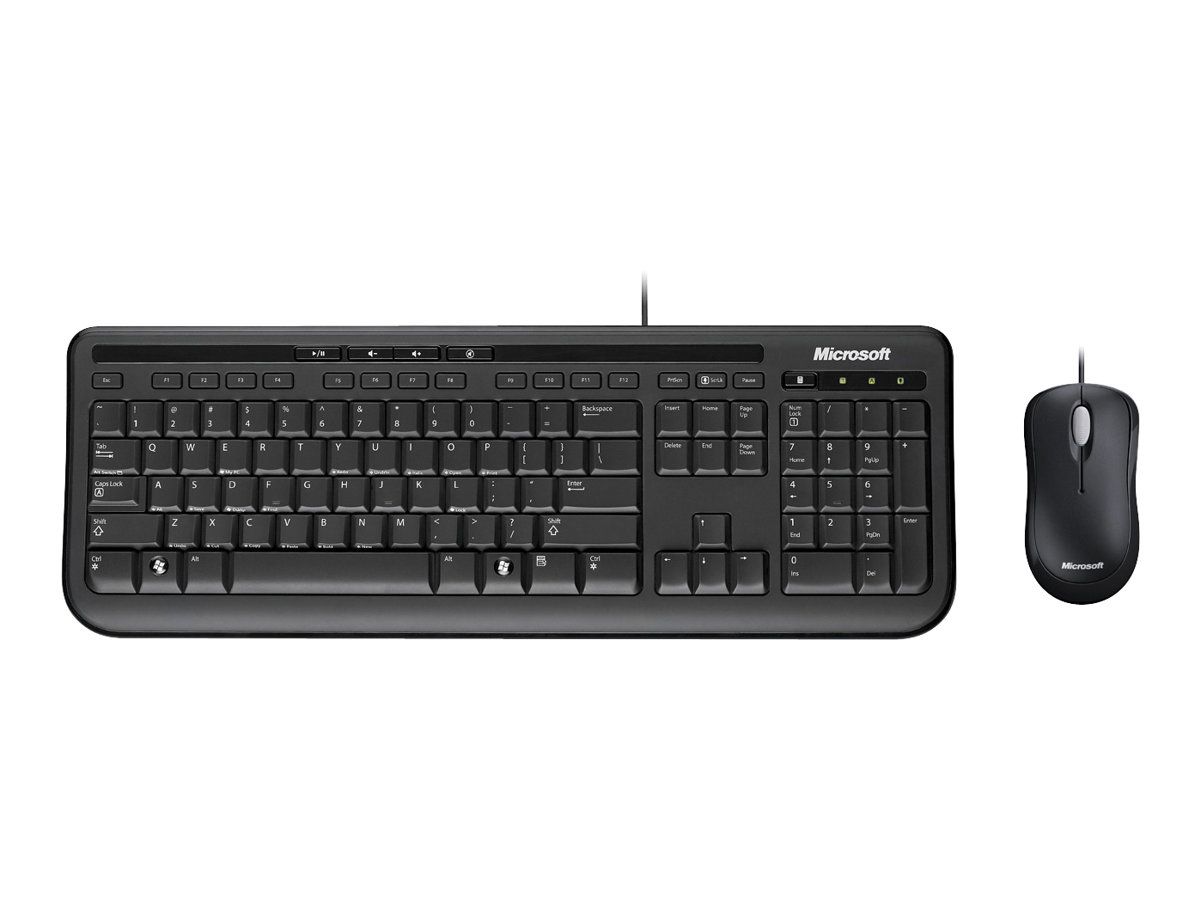 Microsoft 600 Wired Desk Set - Keyboard and Mouse Bundle - USB