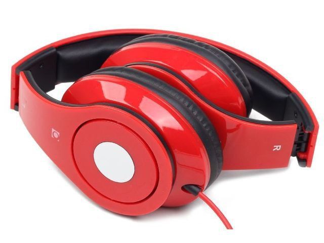 Gembird MHS-DTW-R - Wired Headphones with Microphone - Over-ear - Red