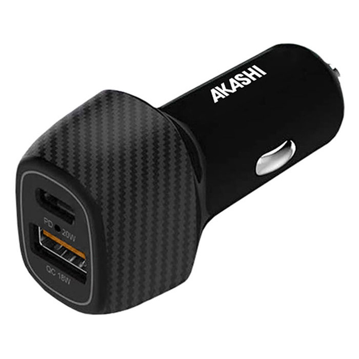 Adaptador de carga Akashi Turbo USB-C 20W + USB-A Carga Rápida 3.0