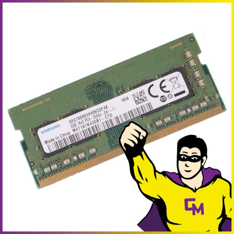 Samsung 8GB DDR4 SODIMM RAM (M471A1K43DB1-CTD) for Laptops