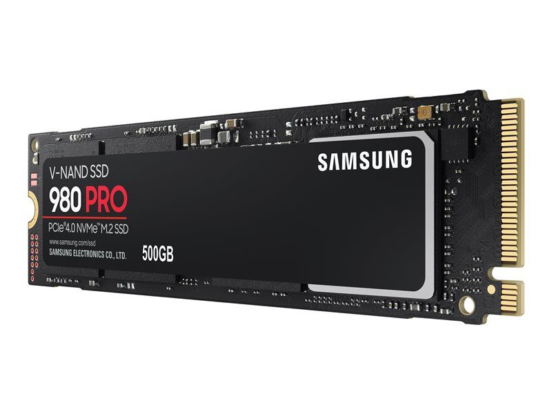 Samsung 980 PRO SSD - 500GB - M.2 2280 - PCIe 4.0 x4 (NVMe) - 512MB Cache - AES 256-bit Encryption