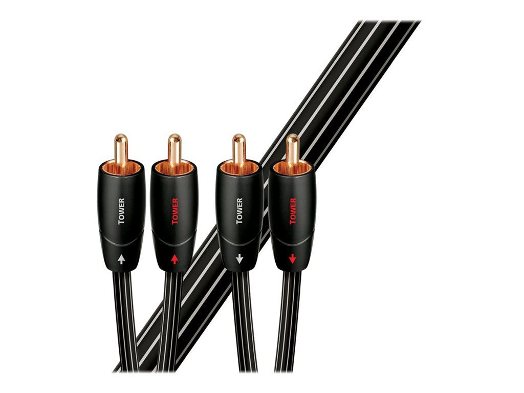 AudioQuest Bridges & Falls Series Tower - 2m Audio Cable - RCA Male to RCA Male - Black/White Striped