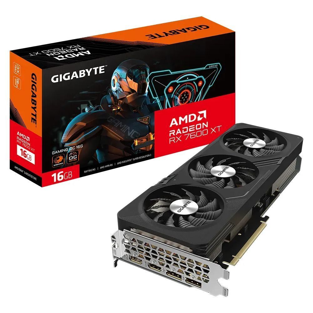 Gigabyte Radeon RX 7600 XT Gaming OC, 16GB GDDR6, PCI-Express