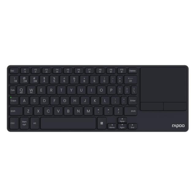 Rapoo E2810M Wireless RF & Bluetooth Desk Keyboard, QWERTZ German, Dark Grey