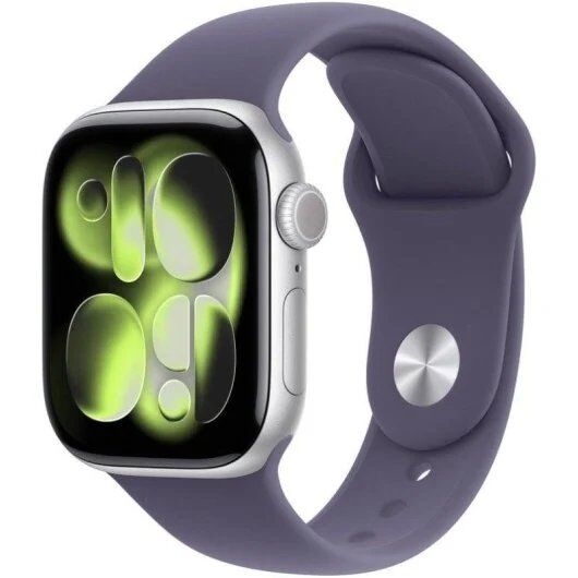 Apple Watch Series 11 GPS + Cellular, 42mm, Aluminum Case, Sport Loop Band, Fog Lilac (M/L)