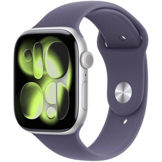 Apple Watch Series 11, 46mm, Aluminum Case, Sport Loop, Purple Haze, S/M