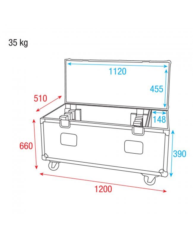 Dap Audio Flight Case for 8x Pulse Pixel Bar 16