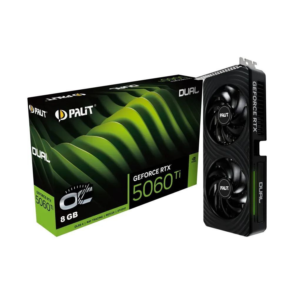 Palit GeForce RTX 5060 Ti Dual OC Graphics Card, 8GB GDDR7, PCI-Express