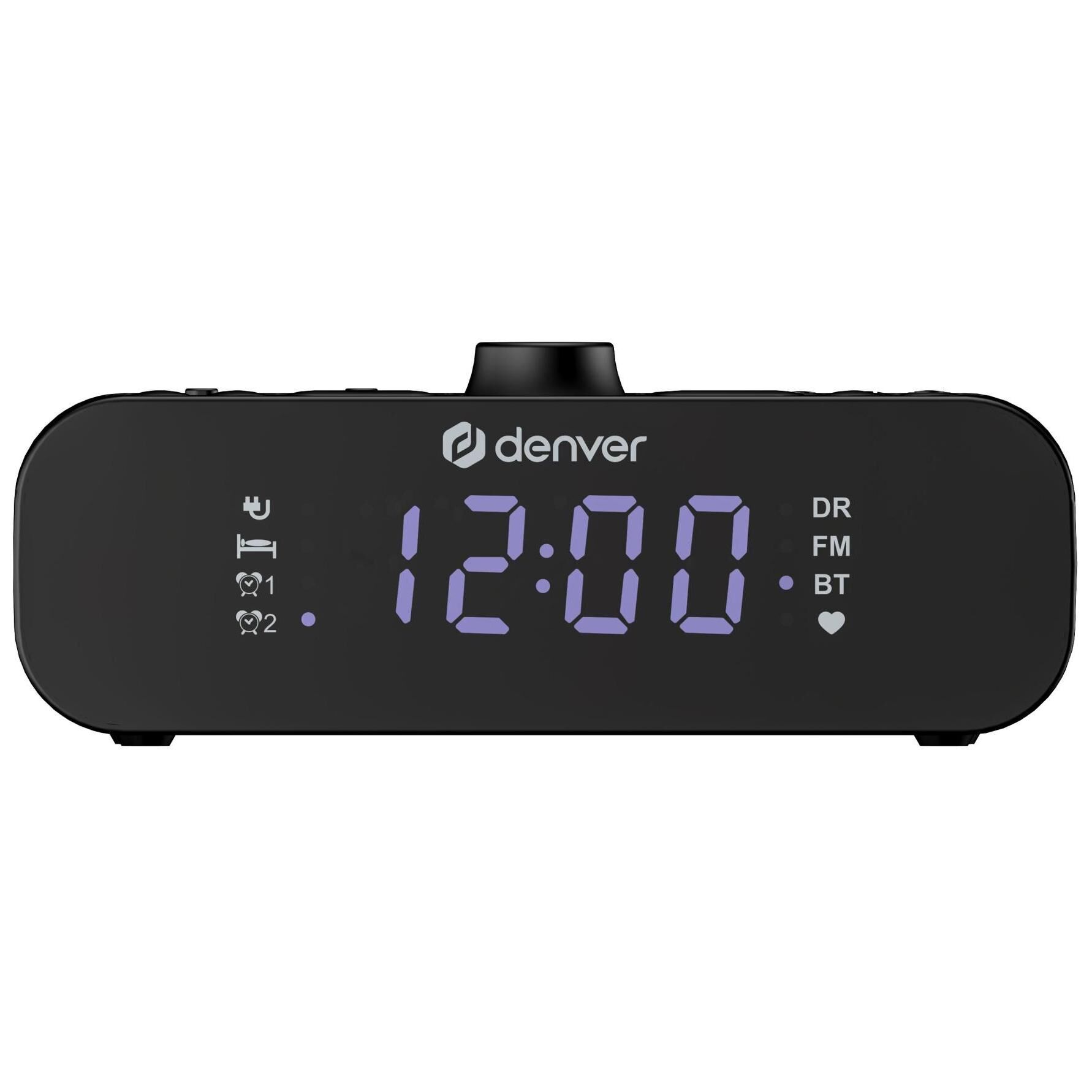 Reloj de alarma digital Denver Negro