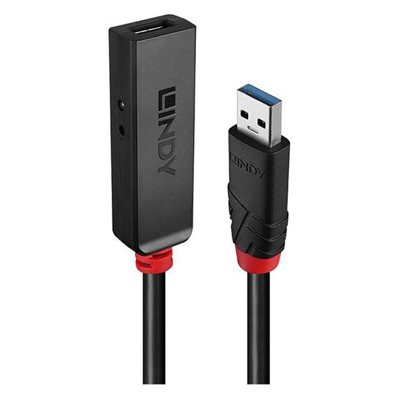 Lindy USB Cable Extender - 3m, Type-A to Type-A, Active, Black