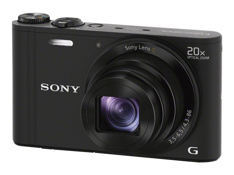 Sony Cyber-shot DSC-WX300 Digital Camera - Compact - 18.2 MP - 20x Optical Zoom - Wireless LAN - Black