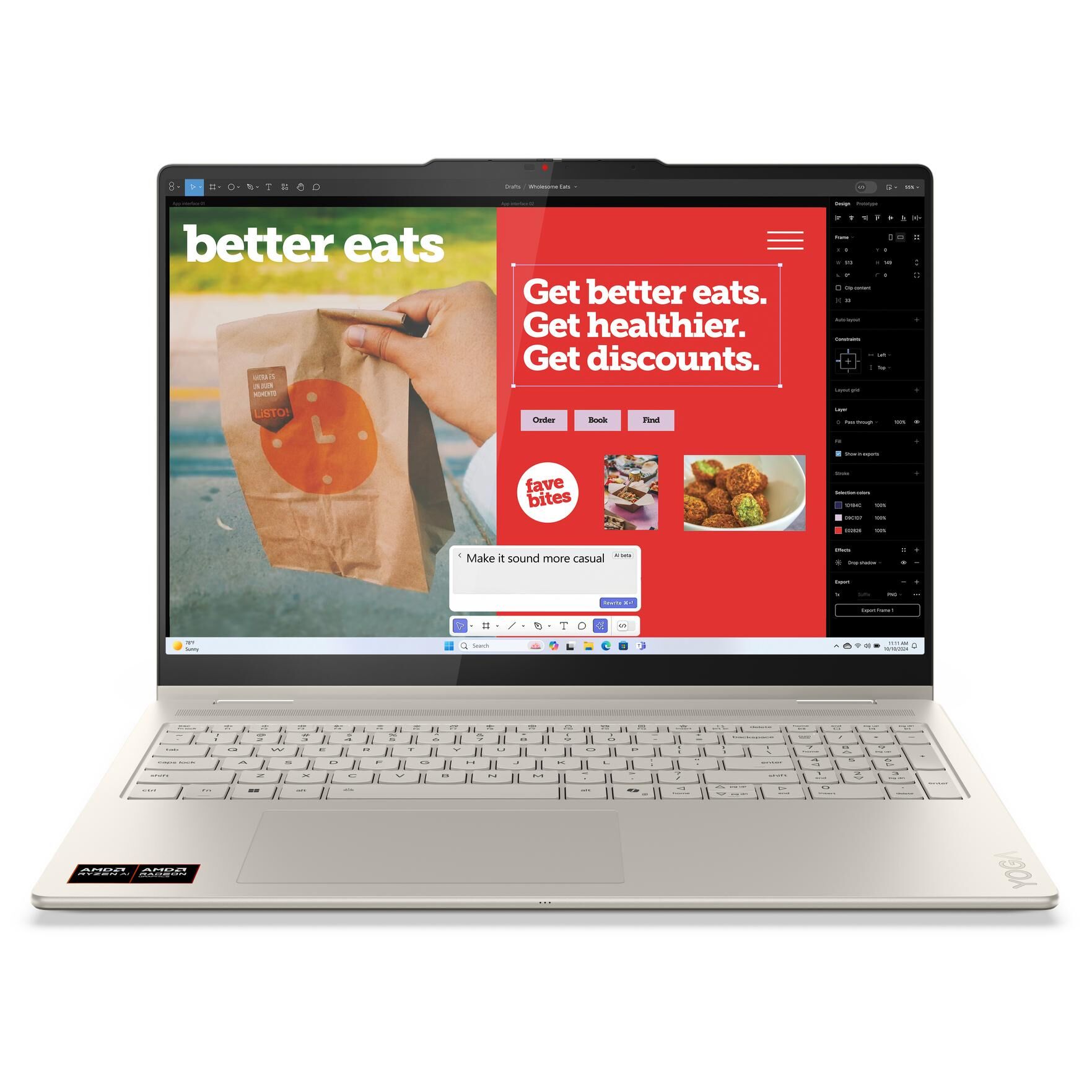 Lenovo Yoga 7 (16AKP10) - 2-in-1 Laptop with AMD Ryzen 5 350, 16GB RAM, 512GB SSD, AMD Radeon 860M
