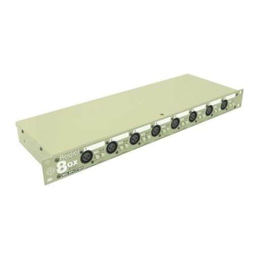 Splitter micro de 8 canales OX8-R montable en rack de 19 pulgadas - Transformadores Radial