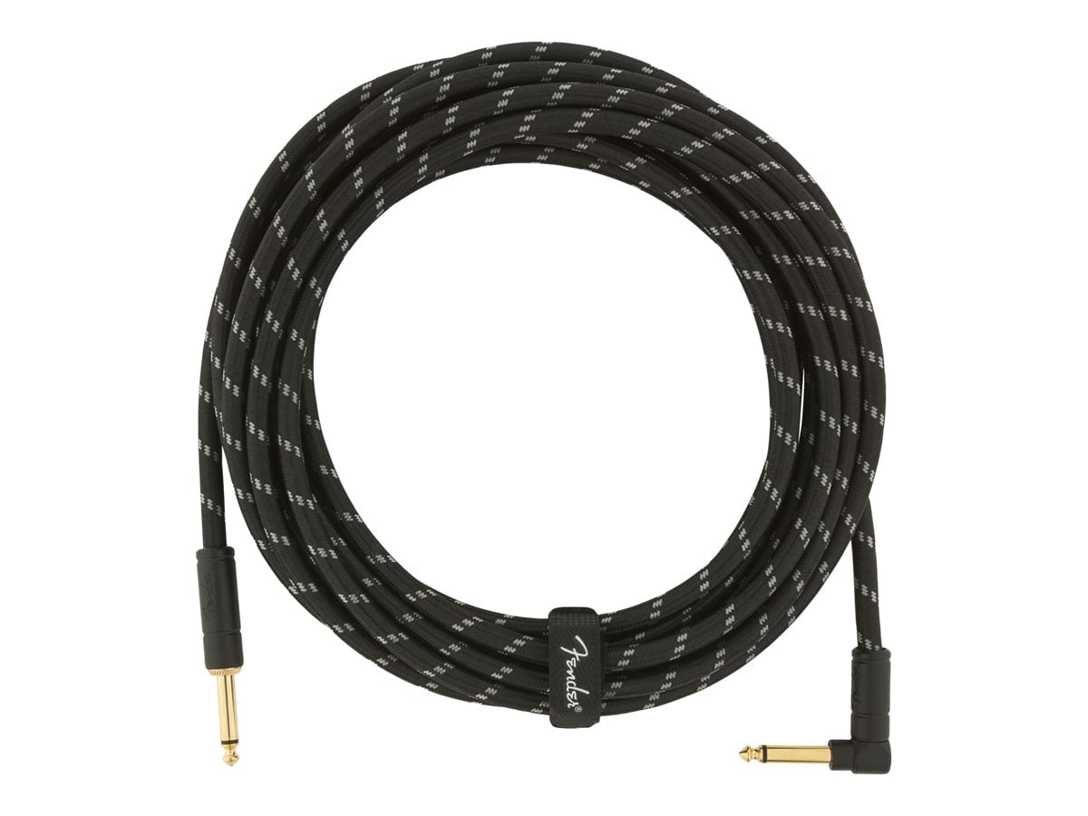 Fender Deluxe 18.6 Cable - Instrument Tweed Cable - 5.5m - Black