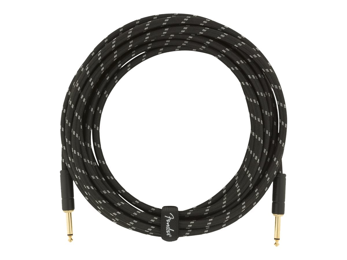 Fender Deluxe Cable - Tweed Instrument Cable - Black - 5.5m