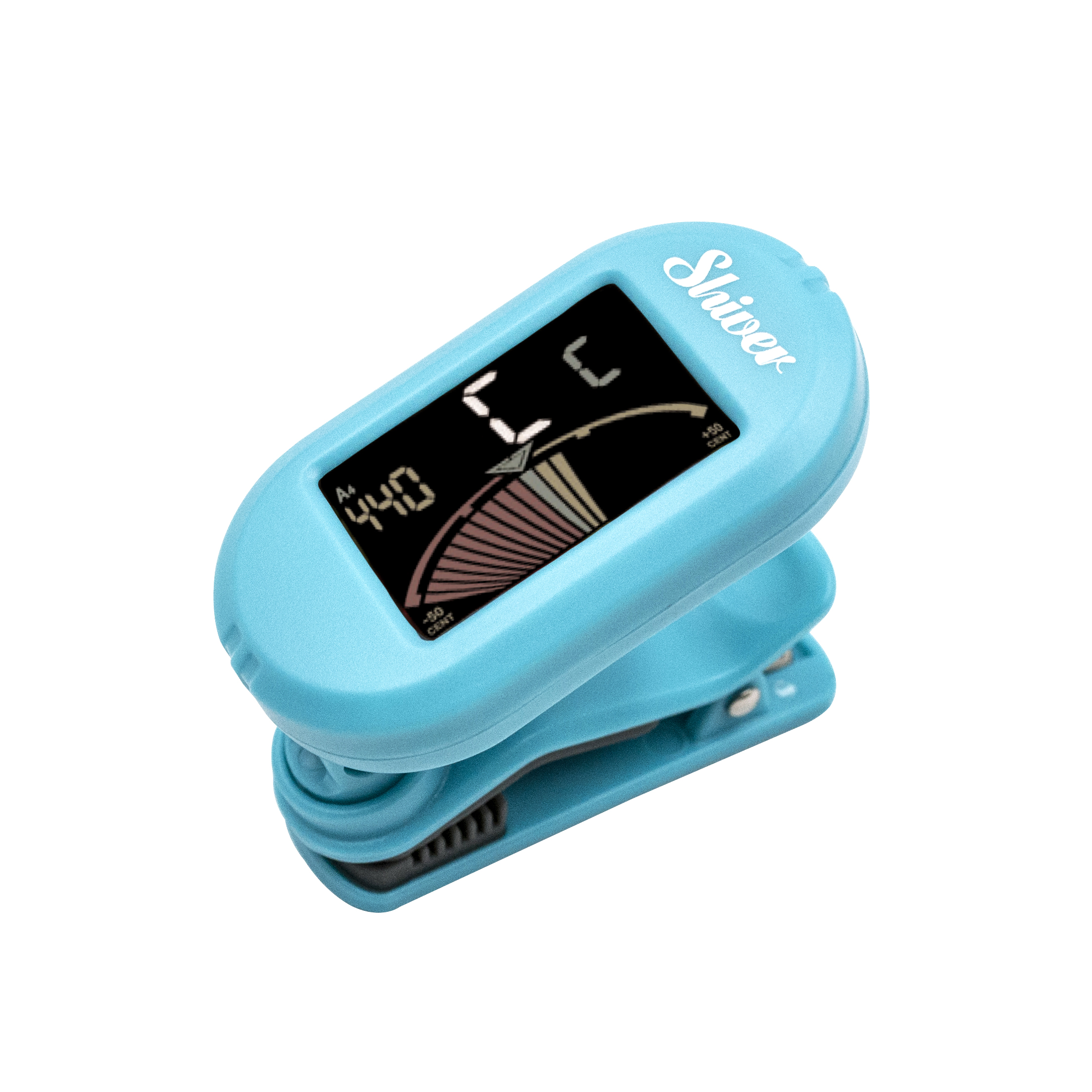 Afinador cromático Shiver con clip para instrumentos de cuerda - Azul