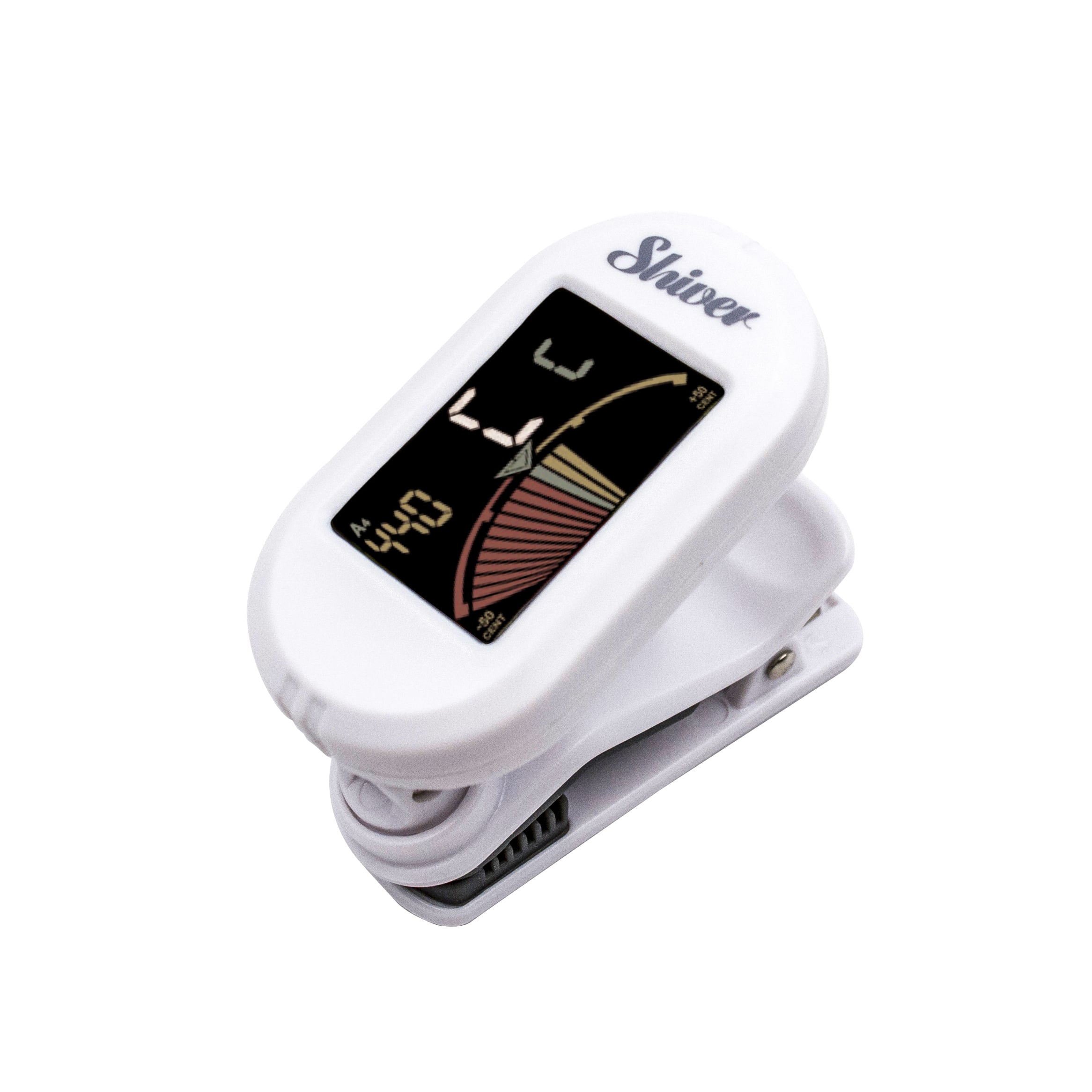 Ajustador cromático Shiver de pinza para instrumentos de cuerda - Blanco