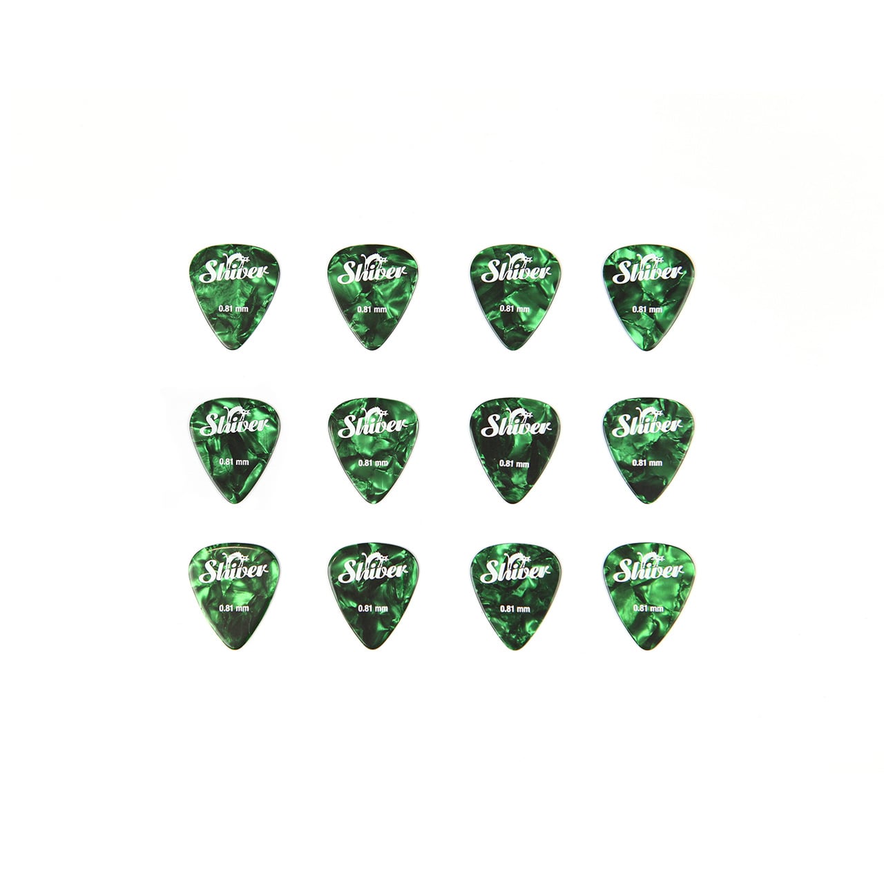 Pick Shiver en Celluloïd - 0,81 mm - Vert