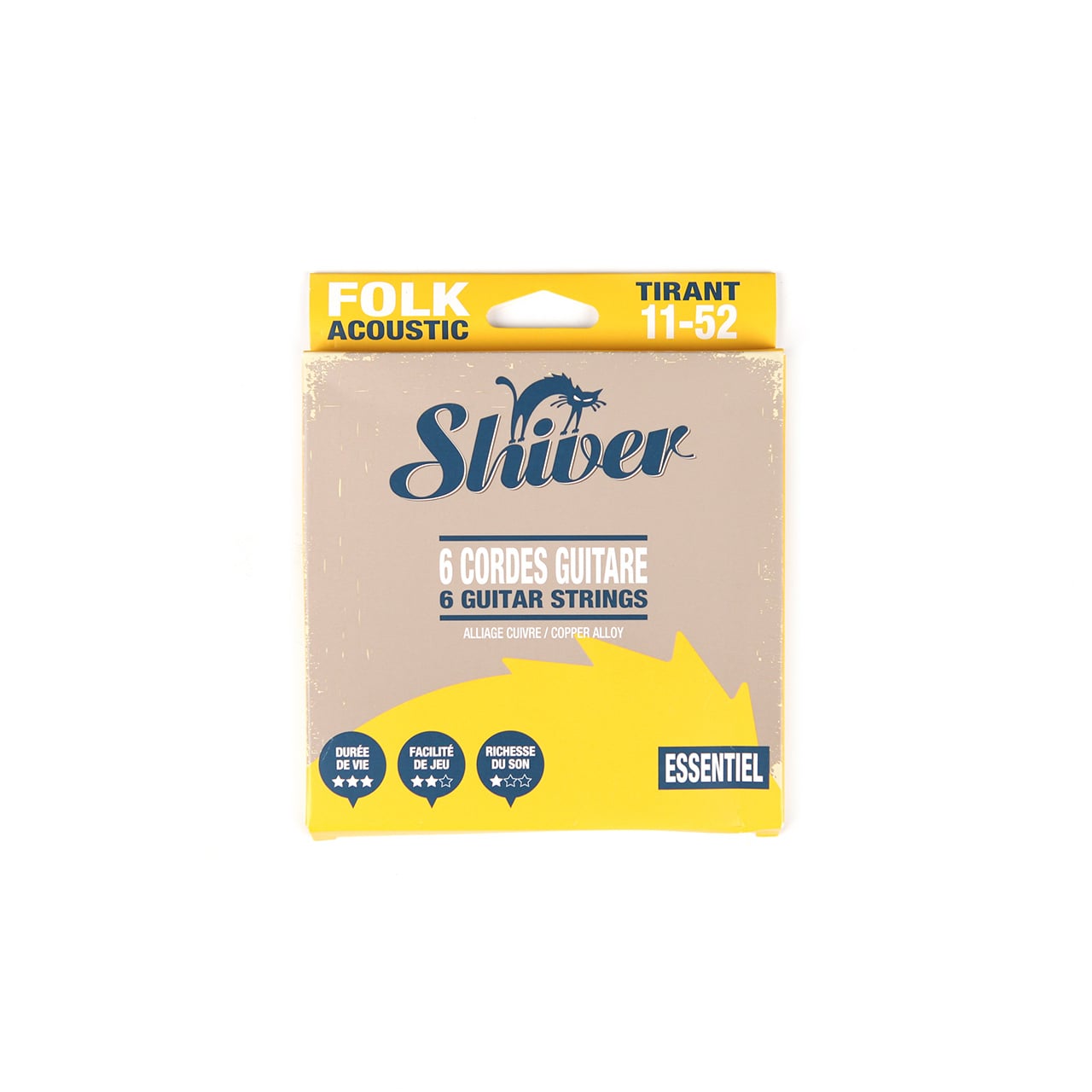 Cordes de guitare folk Shiver Essentiel 6 cordes - Gauge 11-52
