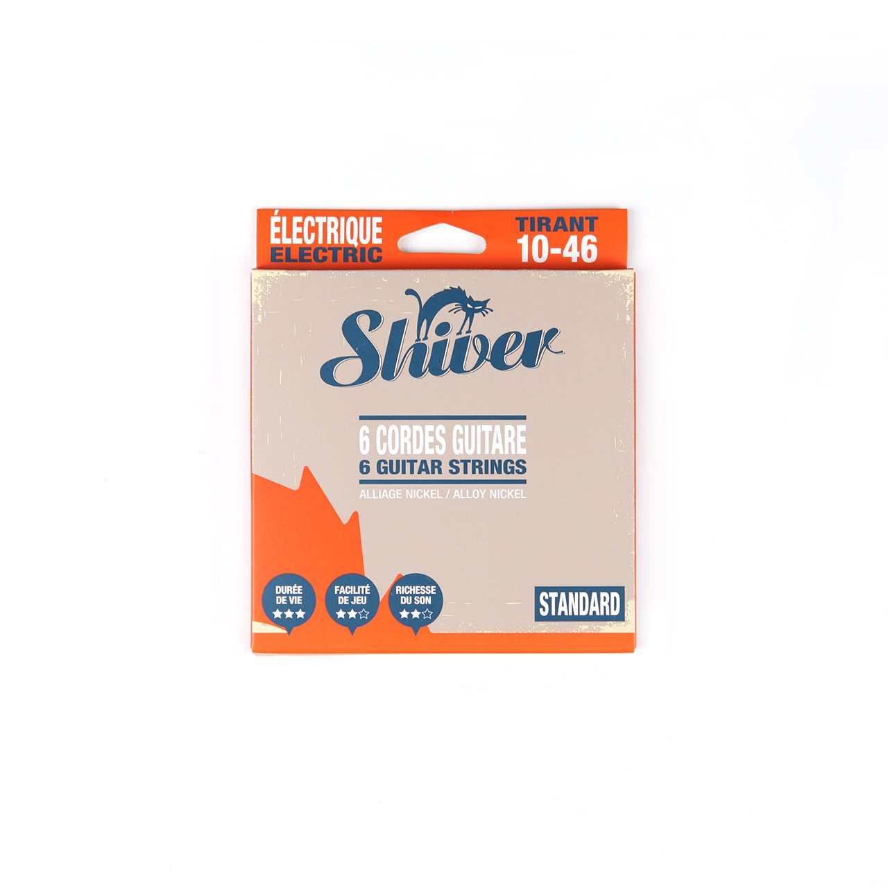 Shiver Standard 6-String Electric Guitar Strings - 10-46 Gauge