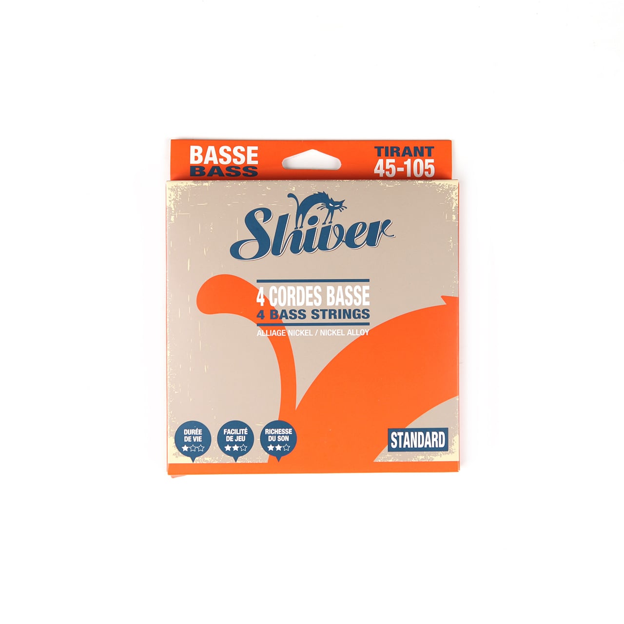 Corde de basse Shiver à 4 cordes - 45-105 - Corde Shiver