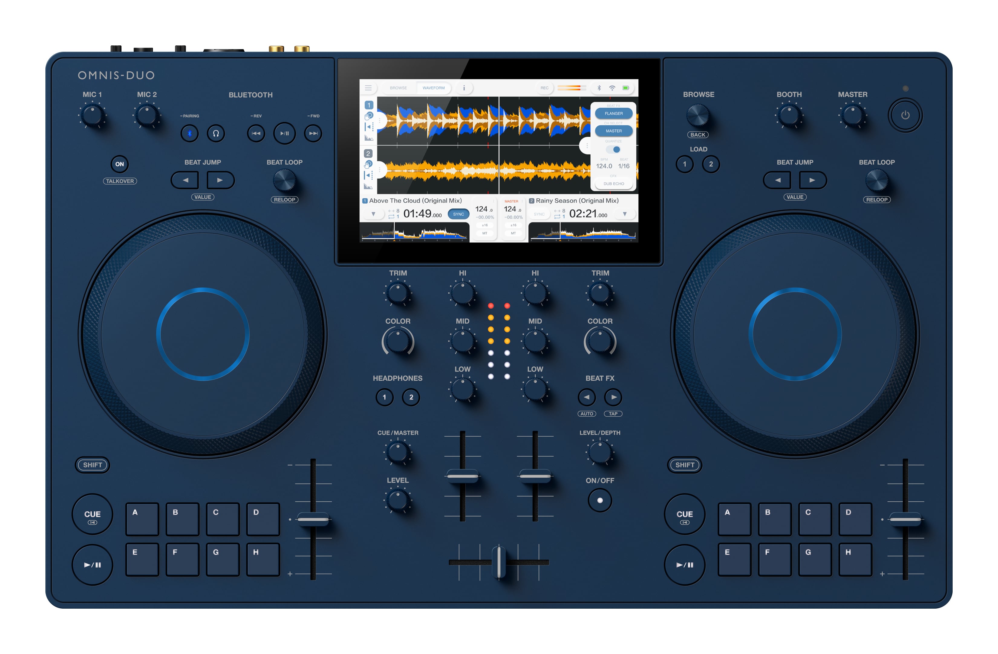 AlphaTheta Omnis Duo - Portable Self-Contained DJ System - Blue