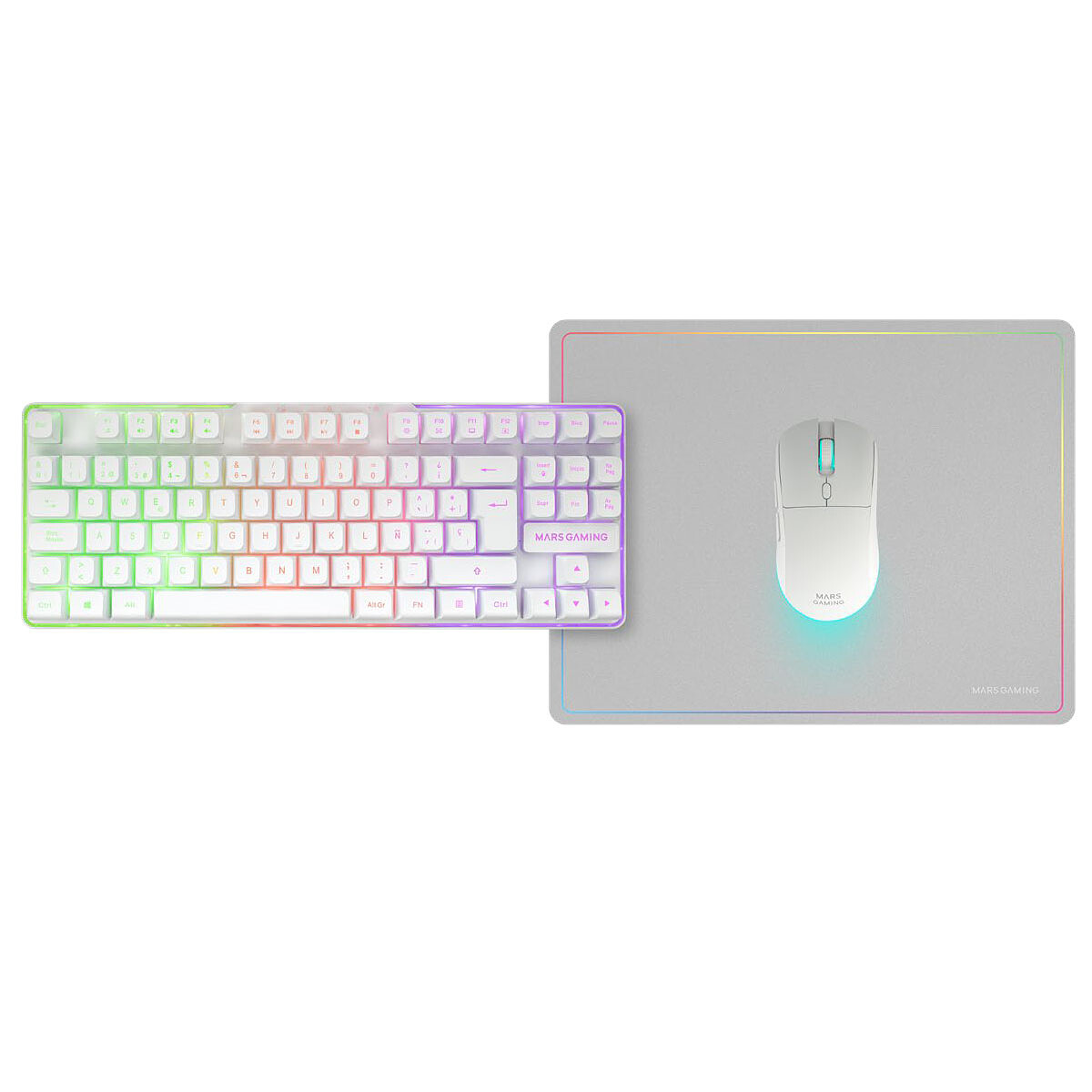 Mars Gaming MCPWXTKL Wireless Gaming Set (White)