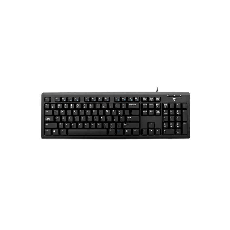 V7 German USB Keyboard (Black)