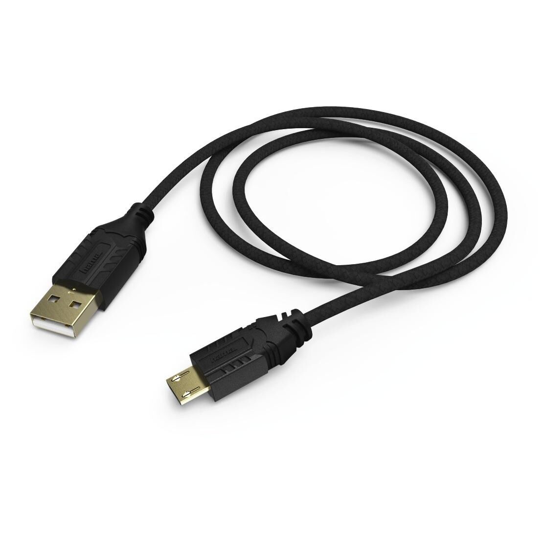 Hama Basic USB 2.0 Cable 1.5m A to Micro-A Black