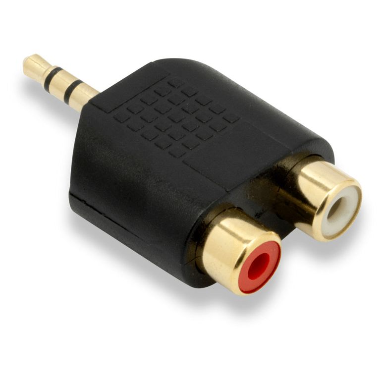 Adaptateur audio QED Connect - Mini-jack 3,5 mm vers RCA femelle
