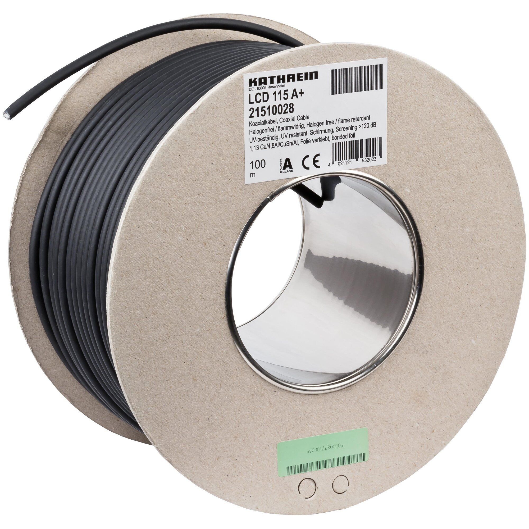 Kathrein LCD 115 A+ Coaxial Cable 100m Black