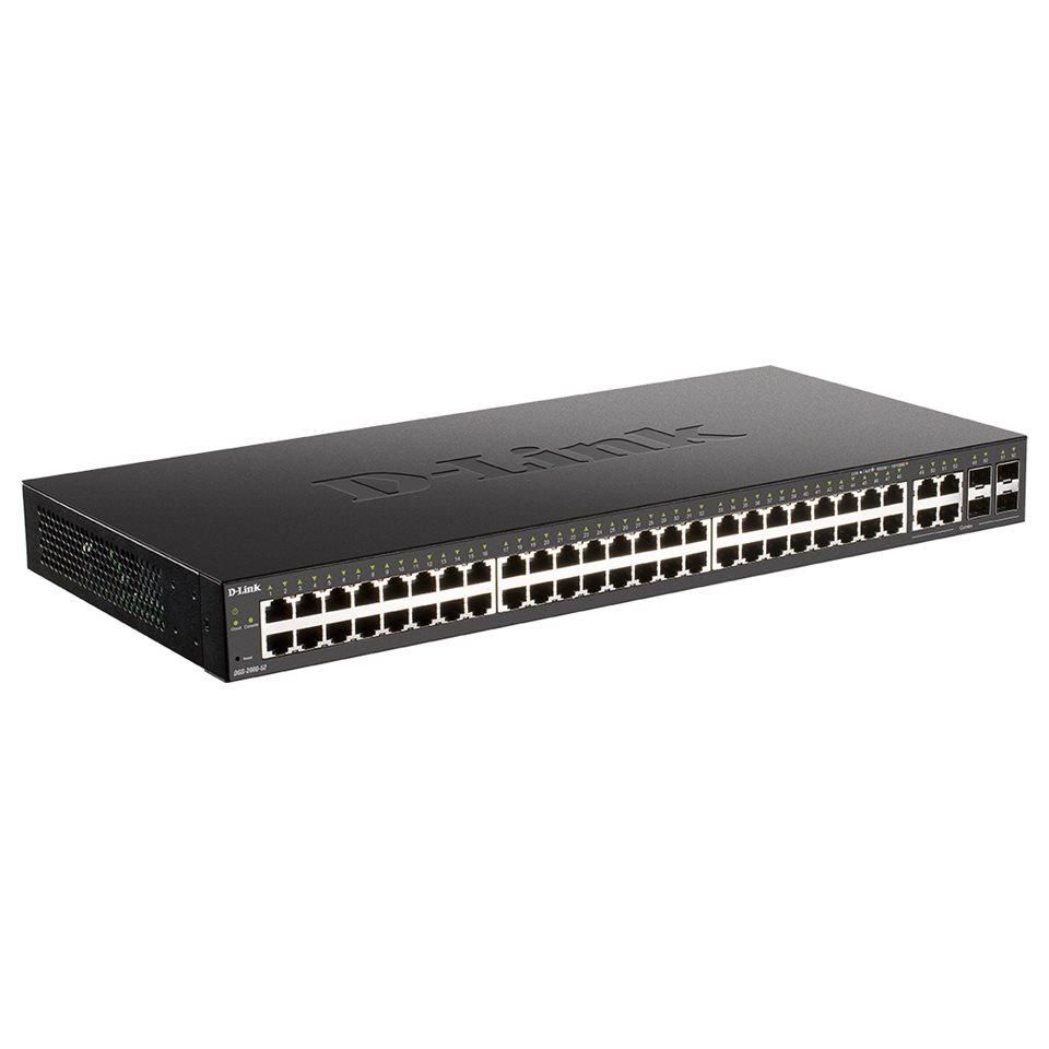 D-Link DGS 2000-52MP Managed Switch - 48 x 10/100/1000 PoE+ Ports + 4 SFP Combines
