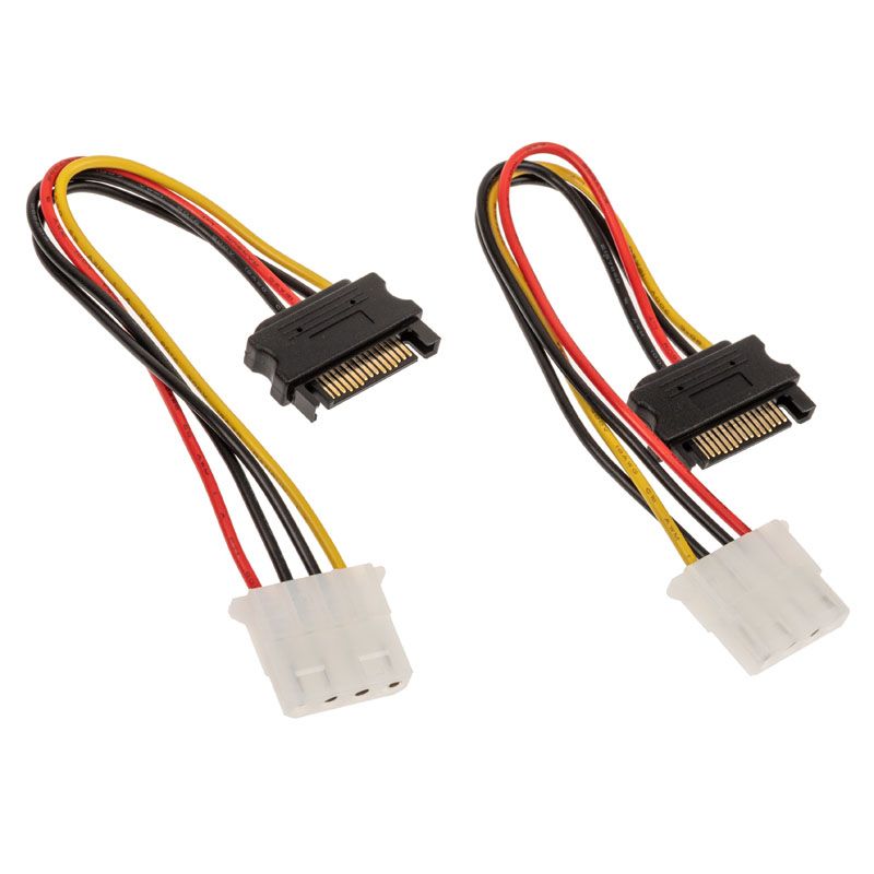 Akasa SATA to Molex Adapter Cable - 2 Pack