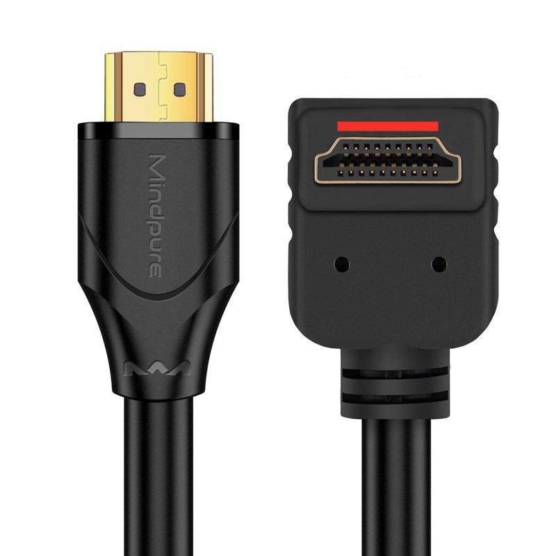 HDMI 90 Degree Bend Cable - Upward Facing Connector 3m