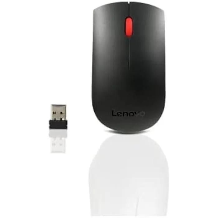Lenovo Essential Wireless Mouse - Black - Ambidextrous - 1200 DPI - Compact