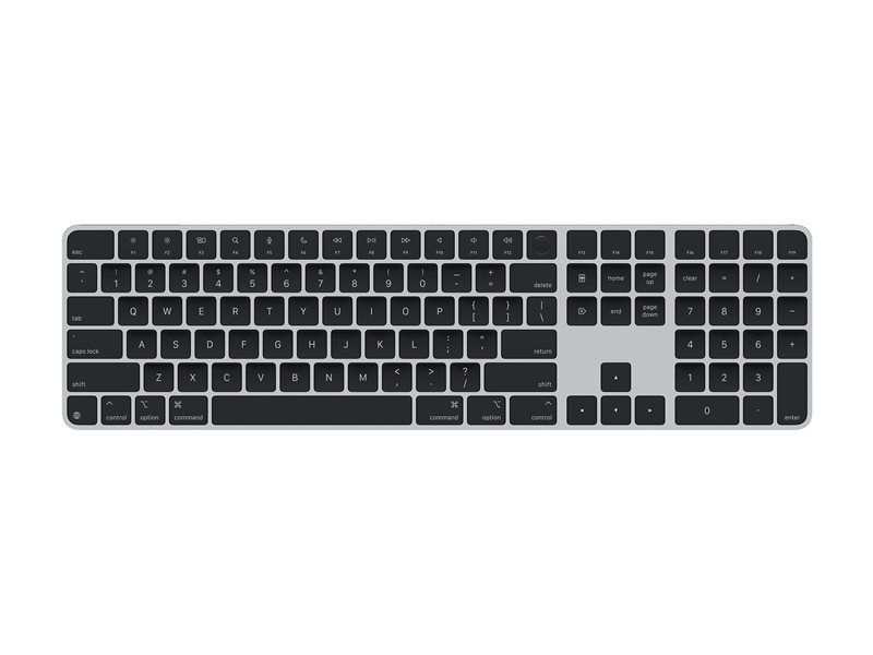 Apple Magic Keyboard with Touch ID - USB-C, Bluetooth, QWERTY (Black Keys)