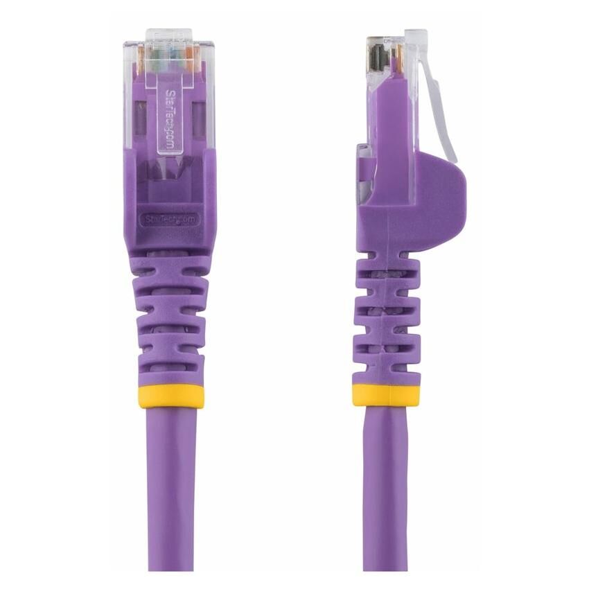 StarTech 75ft CAT6 Ethernet Cable, Purple, Snagless RJ45, 10GbE, PoE, UL Certified