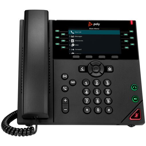 Téléphone IP HP Poly VVX 450 à 12 lignes, compatible PoE