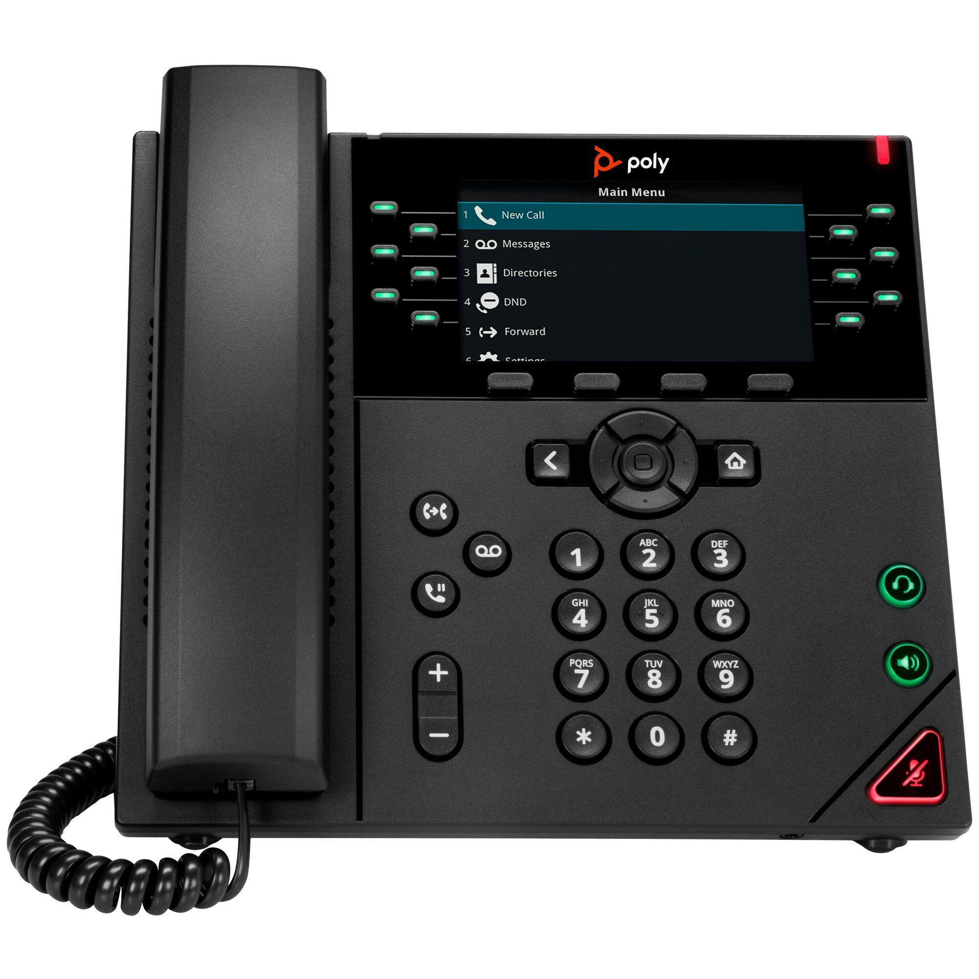 Téléphone IP HP Poly VVX 450 à 12 lignes, compatible PoE