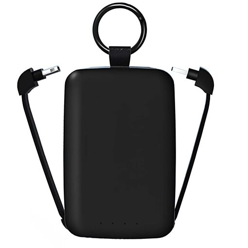 Batería portátil Jaym de 4000 mAh con USB-C/Lightning, Llavero y Linterna Personalizable
