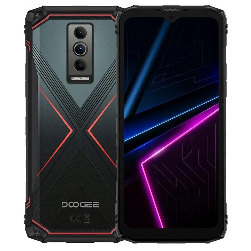 Doogee Blade 10 Pro Energy 6.56" Double SIM Android 15 USB Type-C 6 Go 256 Go 6150 mAh Noir et Rouge