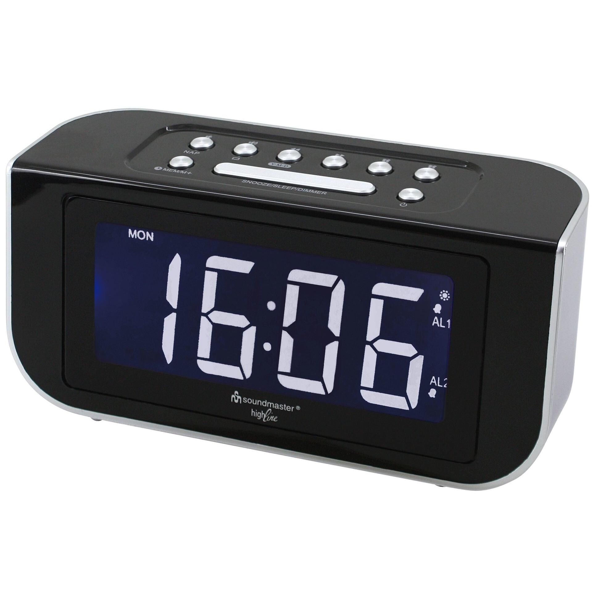 Radio portátil Soundmaster con reloj digital FUR4005